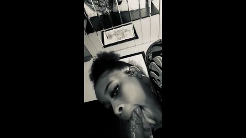 Black gf can't suck dick without the camera on