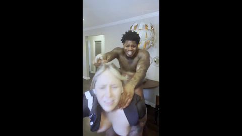 Thick, luscious blonde wife getting slammed with black dick 