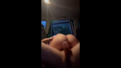 Viciously fast backseat sex with a tight silky teen