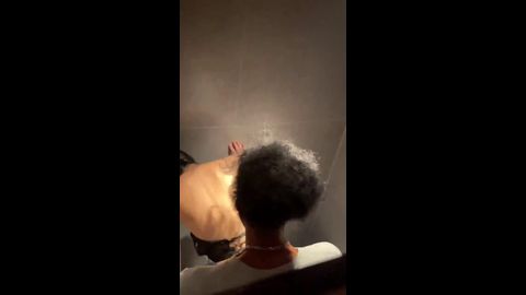 Spying on a homie humping a white girl in club bathroom