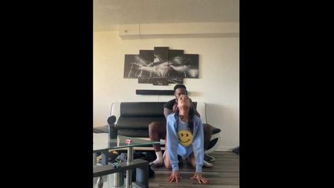 black amateur fucked in the living room